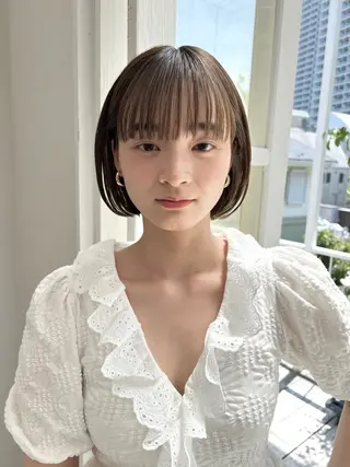 ミディアム カラー 透明感カラー ももかのヘアスタイル