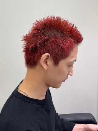 メンズ カラー Luisハイライト　 喜連瓜破、髪質改善のヘアスタイル