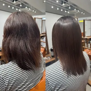 セミロング 髪質改善縮毛✨ 泉谷彪芽のヘアスタイル