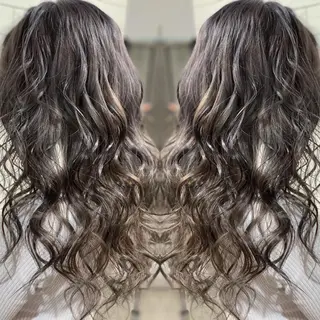 セミロング カラー ヘアアレンジ 髪質改善×ハイトーン 中田啄也のヘアスタイル