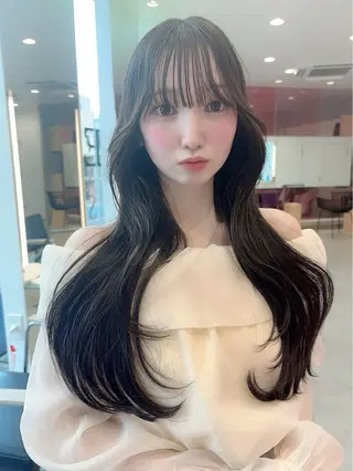 ロング カラー メンズカット ボブ/米崎駿也のヘアスタイル