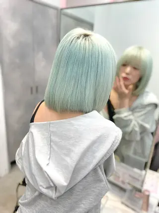 ミディアム ムラ修正ブリーチ 山田眞之介のヘアスタイル