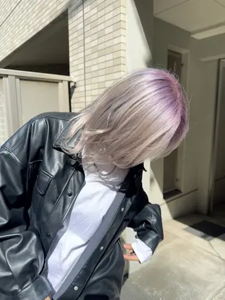 ミディアム カラー ‪❥ブリーチ💗 MIKUのヘアスタイル