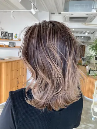 セミロング カラー KOU×北谷× BY MY SIDEのヘアスタイル