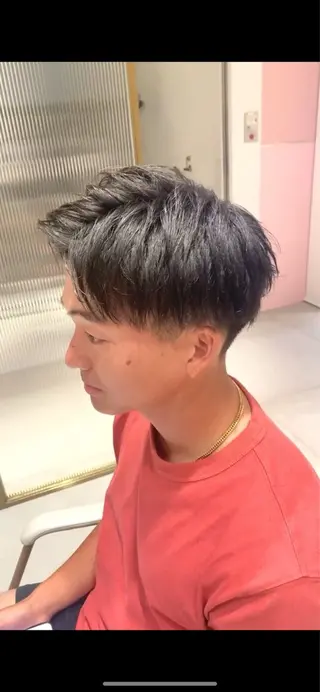 カラー メンズ 韓国ヘア/レイヤー/ 顔まわり/りょーとのヘアスタイル