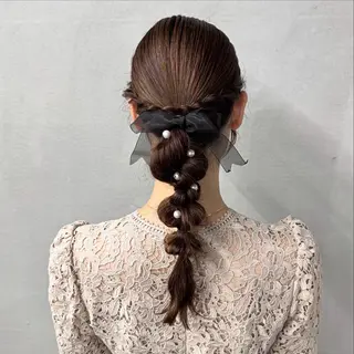 セミロング ヘアアレンジ #tag 佐藤璃美のヘアスタイル