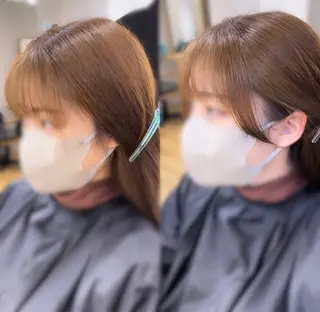 ミディアム 渋谷/ハッシュ レイヤーカット/会田のヘアスタイル