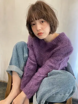 ショート カラー ショート/ボブ/ 心斎橋/宮脇美奈のヘアスタイル