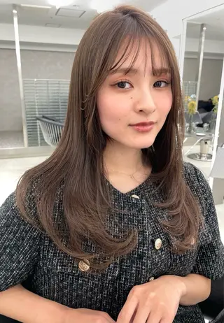 セミロング ユズキ/似合わせ カット♡透明感カラーのヘアスタイル