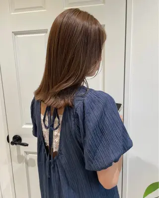 ミディアム カラー カラー／ブリーチ しほのヘアスタイル