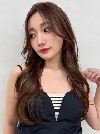 ロング カラー 暖色/くびれヘア/ Misakiのヘアスタイル