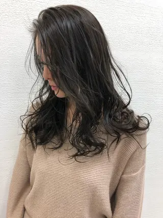 ロング カラー パーマ ヘアアレンジ 渕向 克海のヘアスタイル