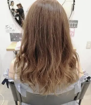ヘアアレンジ ロング カラー パーマ メンズ キッズ ネイル マツエク・マツパ 中津No.1髪質改善 店長✨透ける暗髪のヘアスタイル