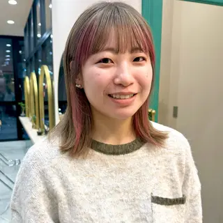 セミロング Saki 🍋透明感 カラー/レイヤーのヘアスタイル