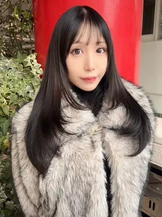 ロング 前髪&顔周りカット/ 韓国レイヤー/シバタのヘアスタイル