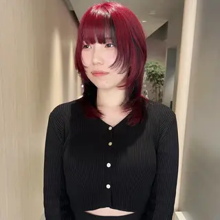 ミディアム 🐺立川のウルフ屋 さん🐺おかみ🐺のヘアスタイル