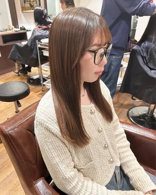 ロング YUZA grow hair 【ユーザ グロウ ヘア】所属・縮毛矯正/似合わせ カット/伊藤はるかのヘアスタイル