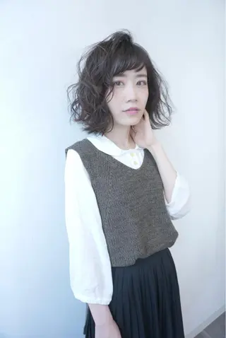 ミディアム カラー sharesalon セキケイタのヘアスタイル