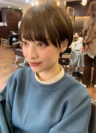 ショート カラー 縮毛矯正/ショート/ レイヤー/畑中正敏のヘアスタイル