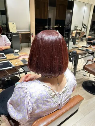 ショート カラー 韓国ヘア/レイヤー/ 顔まわり足立遥奈のヘアスタイル