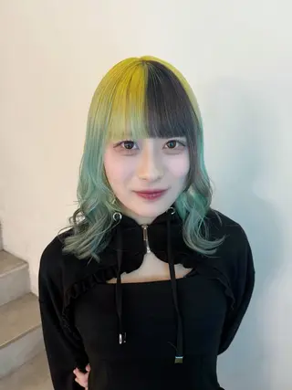 ミディアム カラー ハイトーン/デザイン 🪐·˚⌖MIHOのヘアスタイル