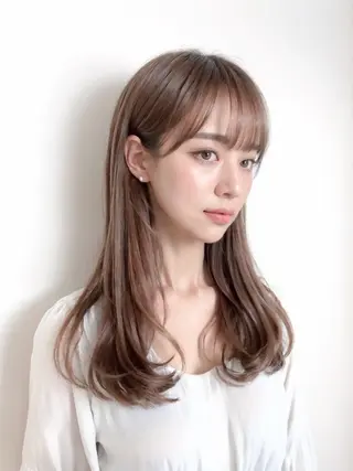 セミロング カラー 💗艶×髪改善カラー 特化💗AYAKIのヘアスタイル