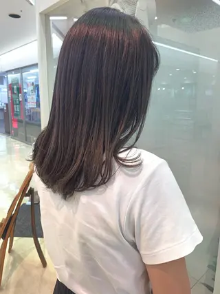 ミディアム カラー 似合わせカラー/艶 髪質改善/ヨシザキのヘアスタイル