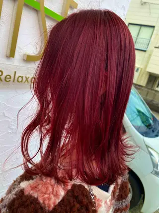 セミロング カラー ヘアアレンジ Design Color🐰アユミのヘアスタイル