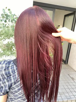 ロング カラー 派手髪ハイトーン💛 ネイル💅まりなのヘアスタイル