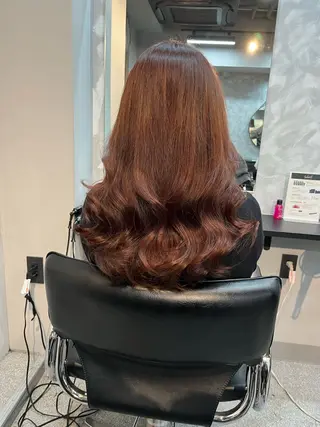 セミロング 濱川響太レディース カットモデルのヘアスタイル