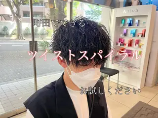 ミディアム パーマ メンズ 韓国風メンズ/毛流れ ヘアなら須田龍世のヘアスタイル