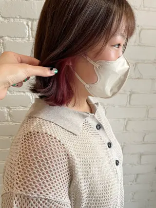 ミディアム 🧴透明感カラー 松本麻里奈🫧のヘアスタイル