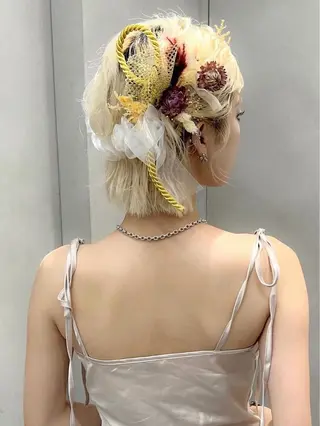 ショート ヘアアレンジ 卒業式ヘアセット🎀 ヘアアレンジのヘアスタイル