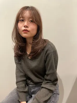 ミディアム カラー ヘアアレンジ CEINE loq ‪🍒なつきのヘアスタイル