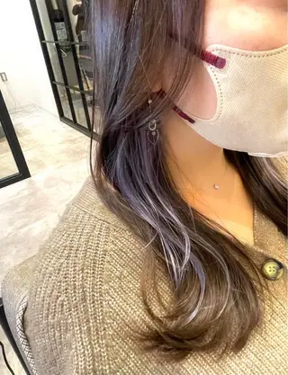 ミディアム 韓国カット/透明感 Re.Labo岡本のヘアスタイル