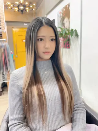 ロング プルエクステ界隈 ハイトーン/カツオ✨のヘアスタイル