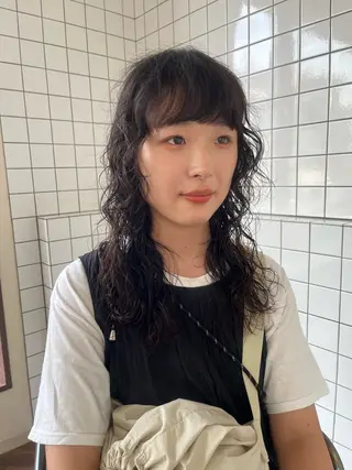 ロング パーマ ボブパーマ/パーマ ウルフパーマのヘアスタイル