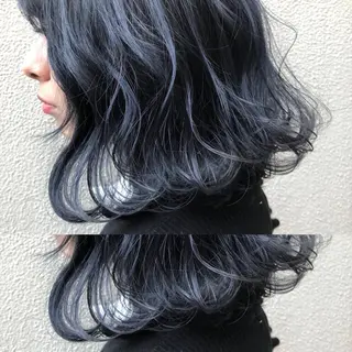 ミディアム カラー ツキノキ ミナのヘアスタイル