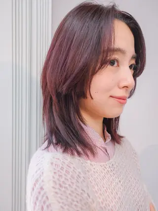 カラー ボブ/ミディアム 親しみやすさ/さくらのヘアスタイル