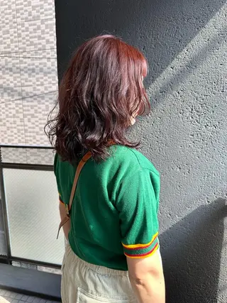 ミディアム パーマ 山口 悟のヘアスタイル