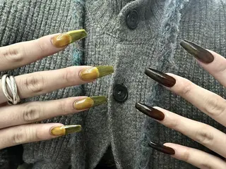 ネイル 🤎mini 🤍可愛らしいネイルのネイルデザイン