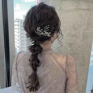 セミロング ヘアアレンジ サソウ ユリエ🥥のヘアスタイル