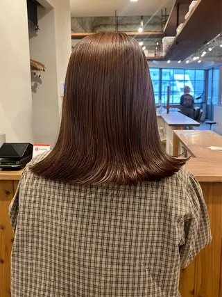 ミディアム カラー china/ボブ ブリーチカラーのヘアスタイル