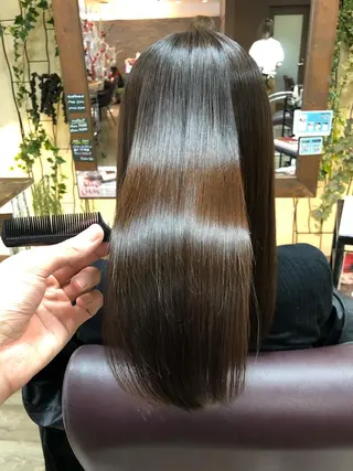 セミロング パーマ 大人艶カラー/ ショートカット　辻岡のヘアスタイル