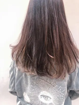 セミロング 似合わせ艶髪カラー ❤️ハダユミのヘアスタイル