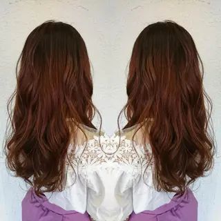 ロング カラー ACROあべの店所属・艶カラー/インナー /グラデ/大西小百合のヘアスタイル