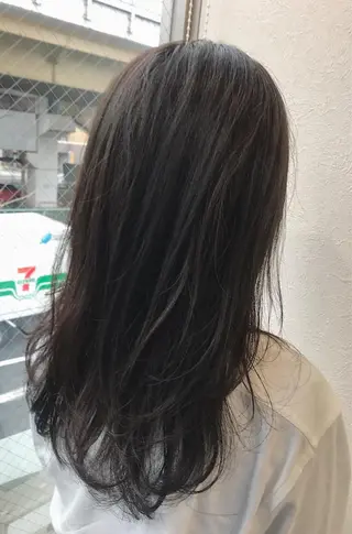 セミロング カラー 柴田 祐輔のヘアスタイル