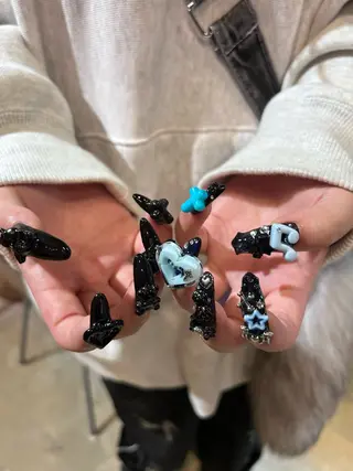 ネイル キラキラオメメ みずなのネイルデザイン