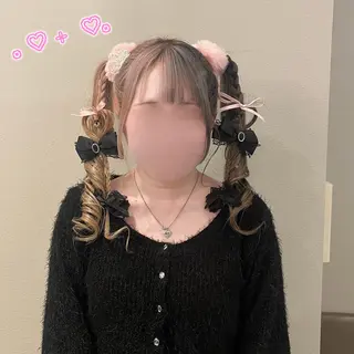 ヘアアレンジ 顔周り/暖色 /ヘアメ/あつはのヘアスタイル