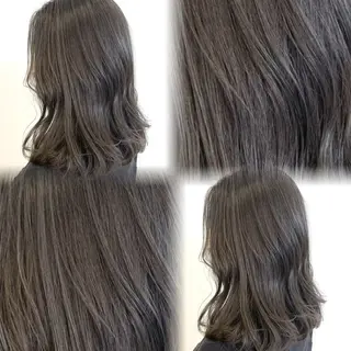 ミディアム カラー 艶髪/韓国ヘア/ 透明感カラー/ トワのヘアスタイル